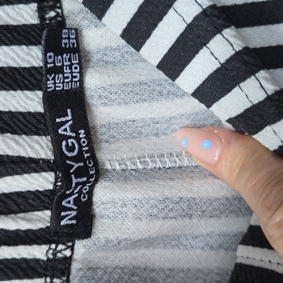 NASTY GAL High Wasted Striped Flare Pants NWOT 6 - Picture 10 of 12